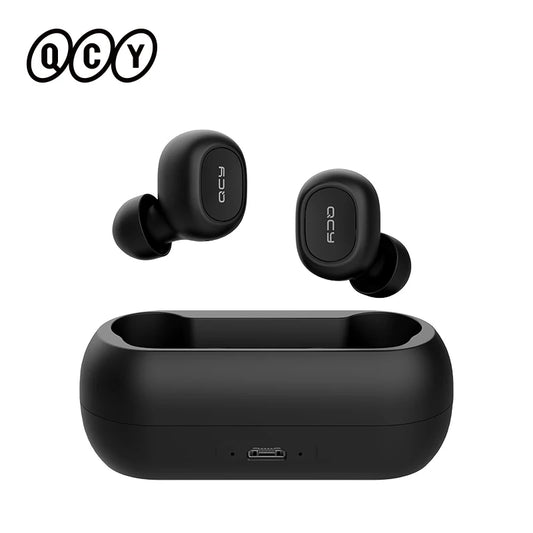 QCY T1C Bluetooth 5.0 Earphones Wireless 3D Stereo TWS Headphones with Dual Microphones Headset HD Call Earbuds Customizing APP - Jamboshop.com