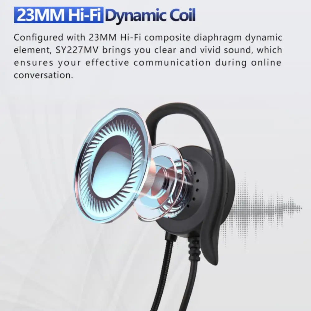 Call Center Headset With Mic Service Headphone for Cordless Telephone Wired Phone Headset 3.5mm Centre/Traffic/Computer Headset