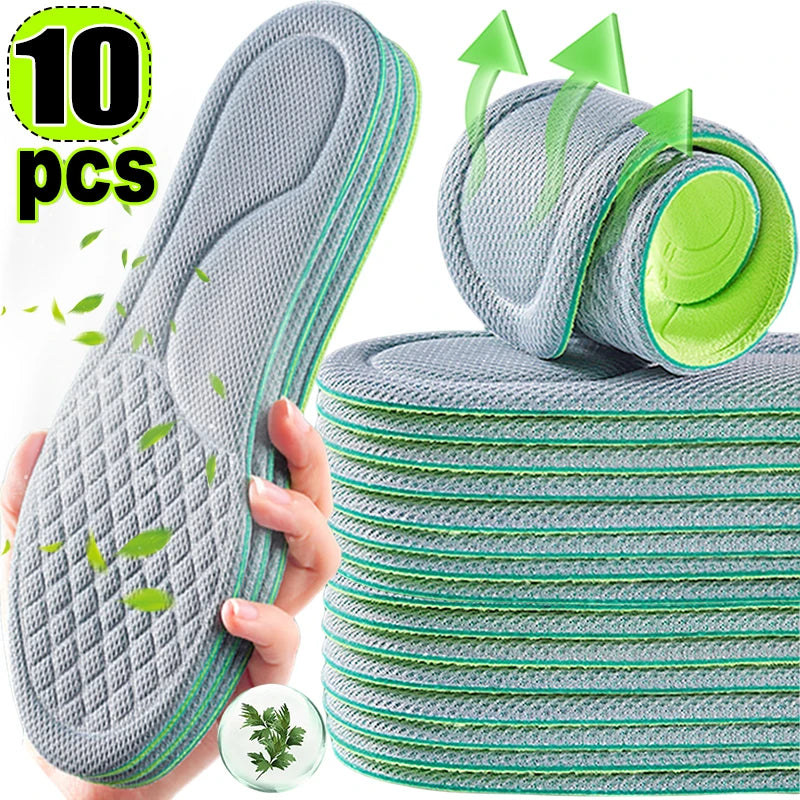 Unisex Memory Foam Orthopedic Insoles Deodorizing Insole For Shoes Sports Absorbs Sweat Soft Antibacterial Shoe Accessories