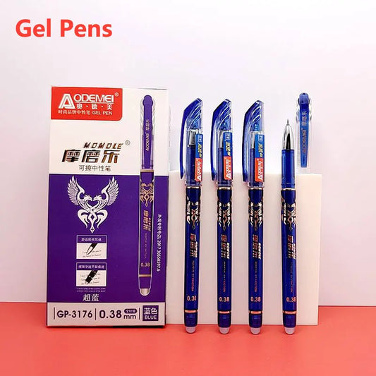 Office Gel Pens For School Business Supplies Erasable Gel Pen Set 0.5mm Needle Tip Gel Ink Pens Refills Rods Write Erasable