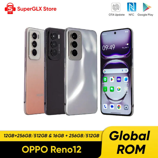 OPPO Reno12 Reno 12 Dimensity 8250 Android 14.0 OTA Update 6.7" AMOLED 120HZ 50MP Camera 5000mAh Battery 80W Super Fast Charging