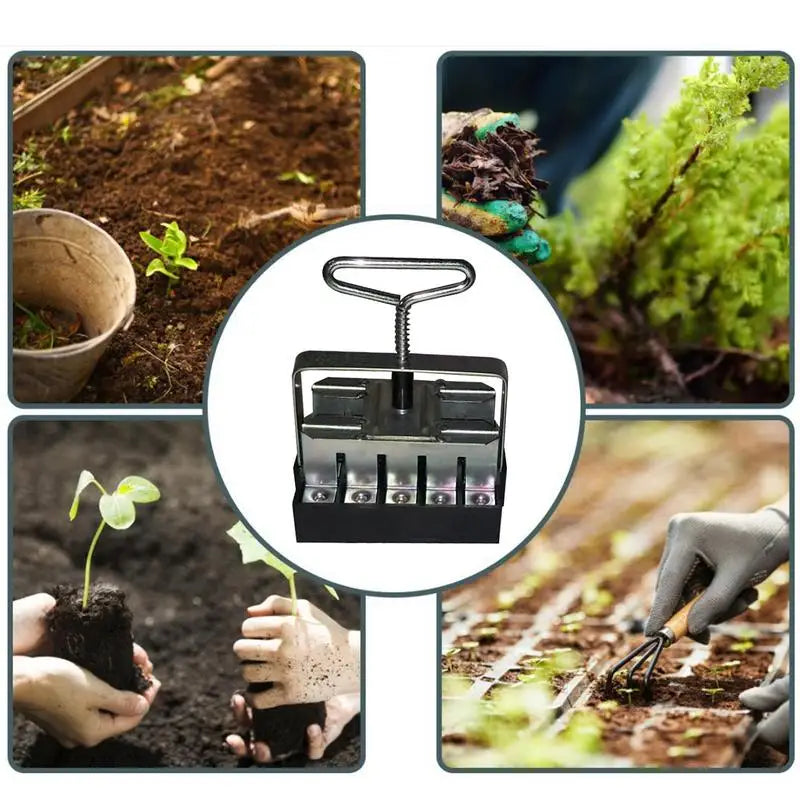 Hot Selling Soil Block Maker Manual Soil Block Maker Garden Garden Sowing Forest Farm Tools Root Soil Culture Container Making