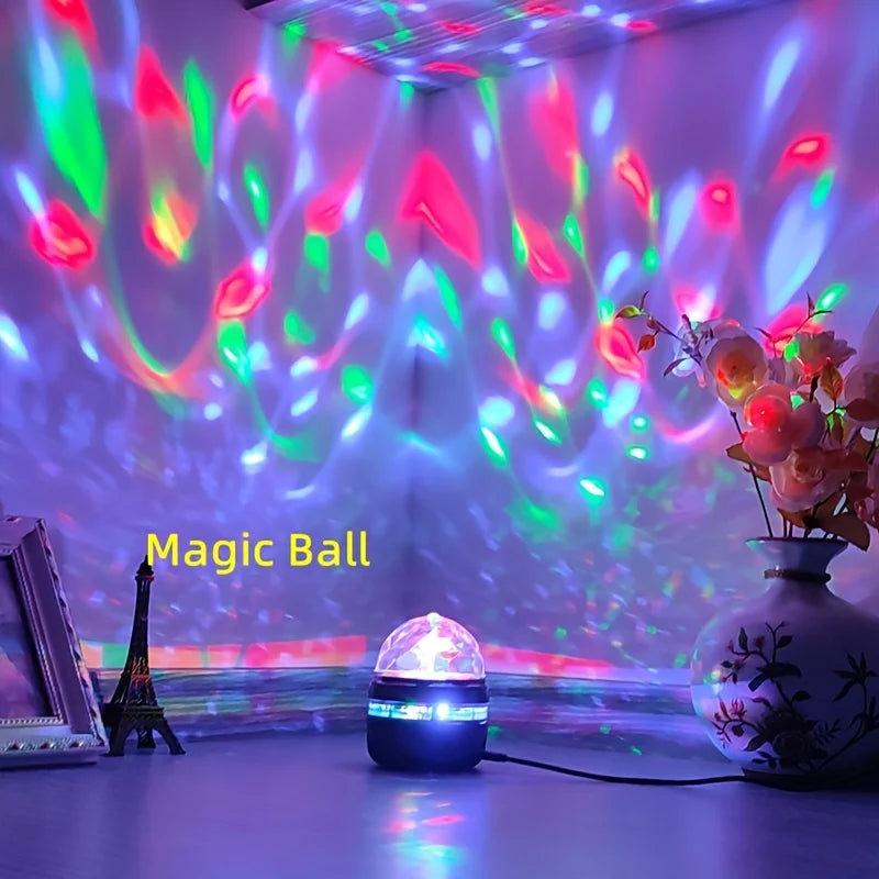 1PC Star Projector Lamp Usb Powered Colorful Rotating Magical Ball Light Car Atmosphere Lamp KTV Bar Disco DJ Party Stage Light - Jamboshop.com