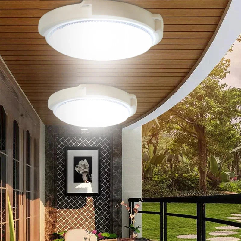 300W Solar LED Ceiling Light, Indoor Balcony Garden Ceiling Light, Waterproof Outdoor Garden Decoration, Home Porch Smart Light - Jamboshop.com