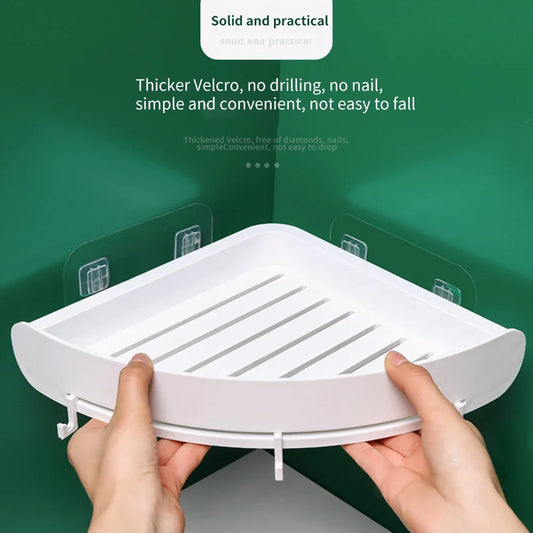 Plastic Bathroom Shelves Organizer Snap Up Corner Shelf Caddy Bathroom Corner Shelf Shower Storage Wall Holder Shampoo Holder