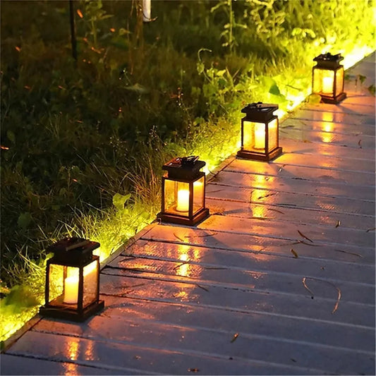 Solar Outdoor Lantern Lights Waterproof Atmosphere Garden Lighting Star Candle Solar Lamp For Courtyard Lawn Home Decor - Jamboshop.com