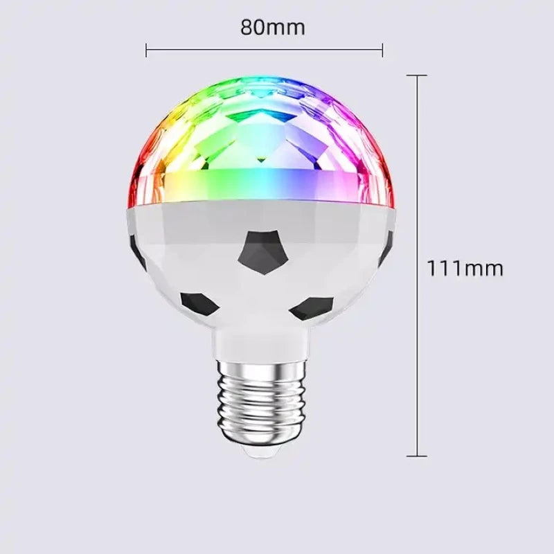 Newest 6W LED Disco Light Bulb E27 Rotating Strobe Bulbs RGB Color Crystal Stage Party Lights Disco Lamp Christmas lights85-265V - Jamboshop.com