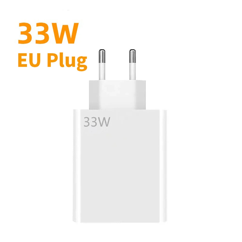 33W USB Charger Fast Charging EU/US Plug Mobile Phone Adapter For Xiaomi Redmi Note 13 12 11 iPhone Samsung Quick Charge Charger - Jamboshop.com