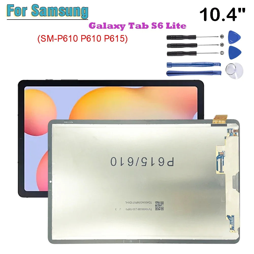 10.4" New For Samsung Galaxy Tab S6 Lite SM-P610 P610 P615 P615N P617 LCD Display Touch Screen Digitizer Glass Assembly