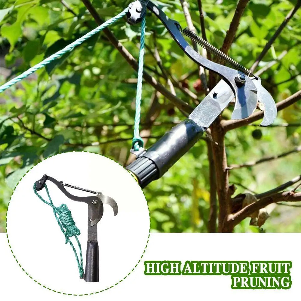 1 Psc Garden Farm Tools For High-altitude Fruit Tree Shears Black Single Pulley With Rope Iron Vault With High Branch Sciss Z0G4