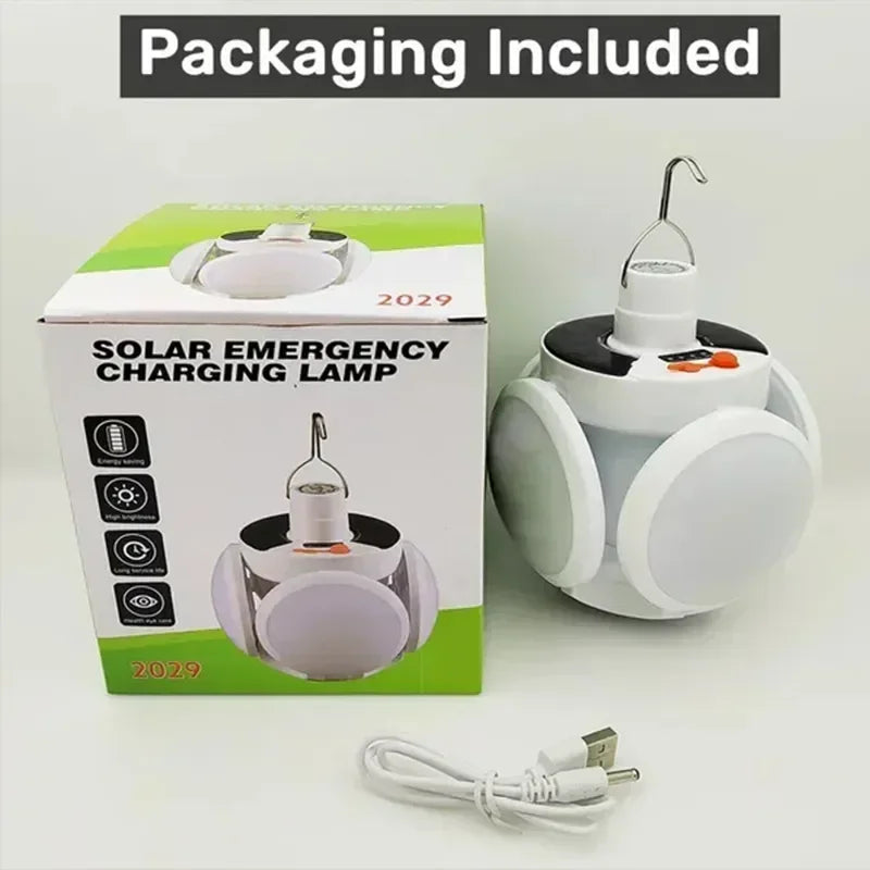 Home Solar Lights SOS Emergency Lighting Bulb Power Camping Outdoor Super Bright LED Light Portable USB Built-in Battery Lantern - Jamboshop.com