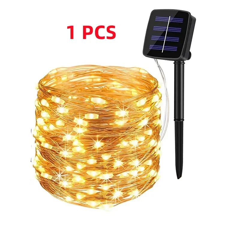 7M/12M/22M/32M LED Solar String Lights Fairy Garland Outdoor Waterproof Garden Christmas Wedding Party Home Decorative Lights - Jamboshop.com