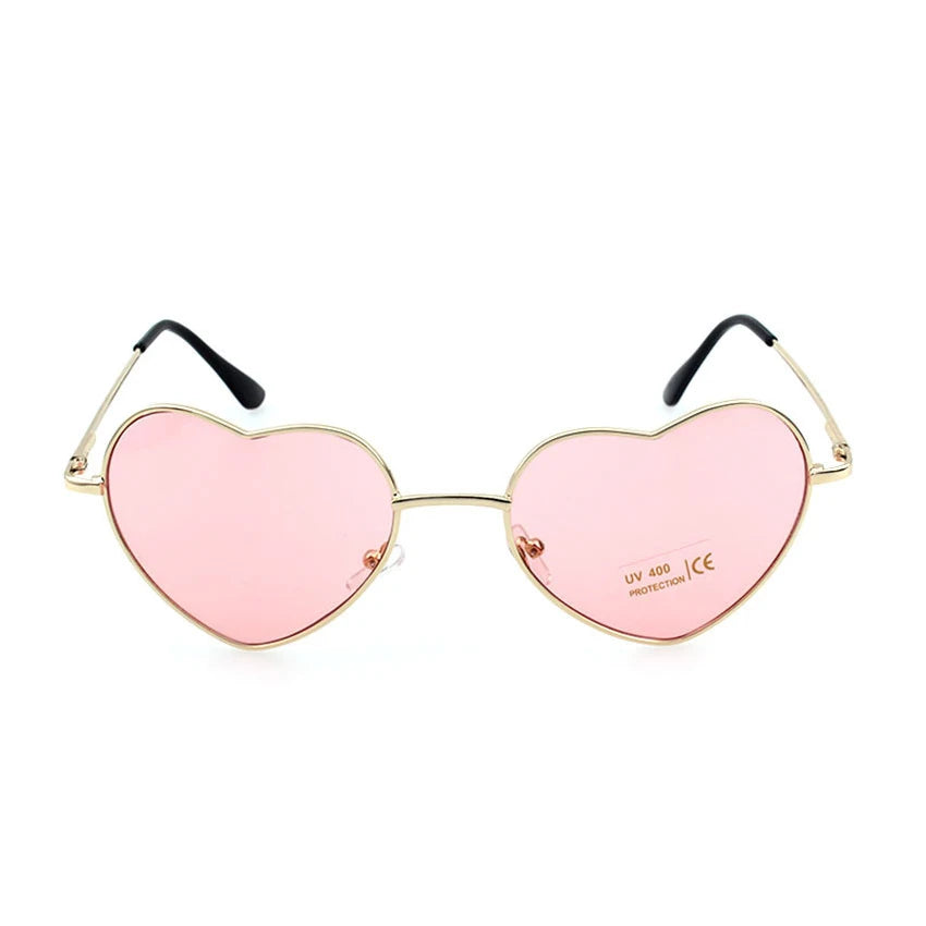 FOENIXSONG Women's Sunglasses Cute Heart Frame UV400 Vintage Mirror Glasses for Women Gafas очки Oculos Lentes - Jamboshop.com