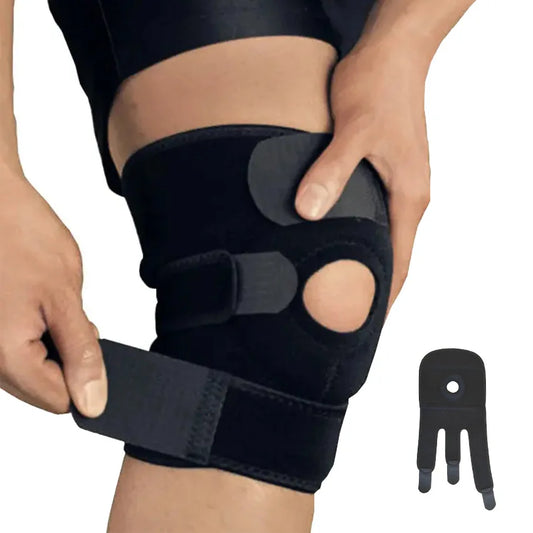 Knee Brace with Side Stabilizers Breathable Adjustable Knee Support Suitable for Sport Training and Knee Pain