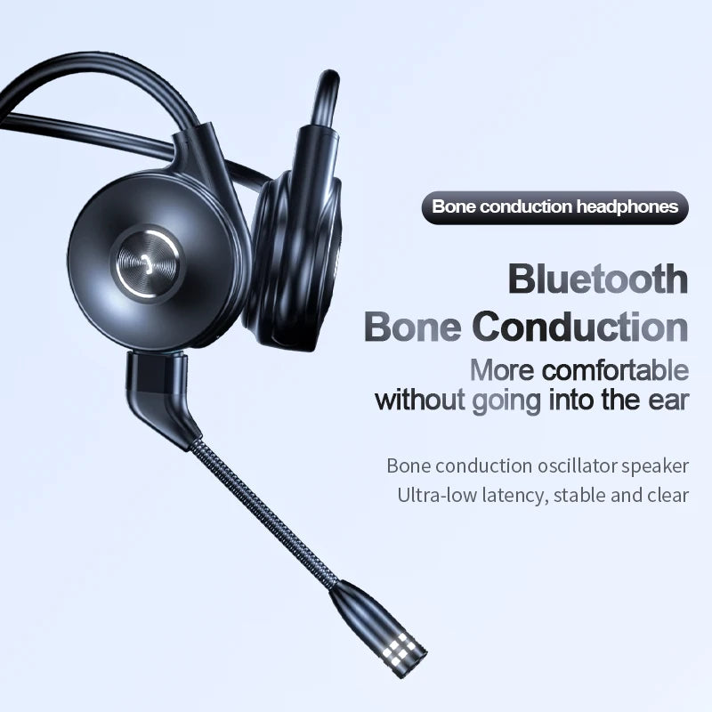 Bone Conduction Wireless Bluetooth Headset Painless Wear HD Call Protection Hearing Sports Business Sweat and Rain Prevention