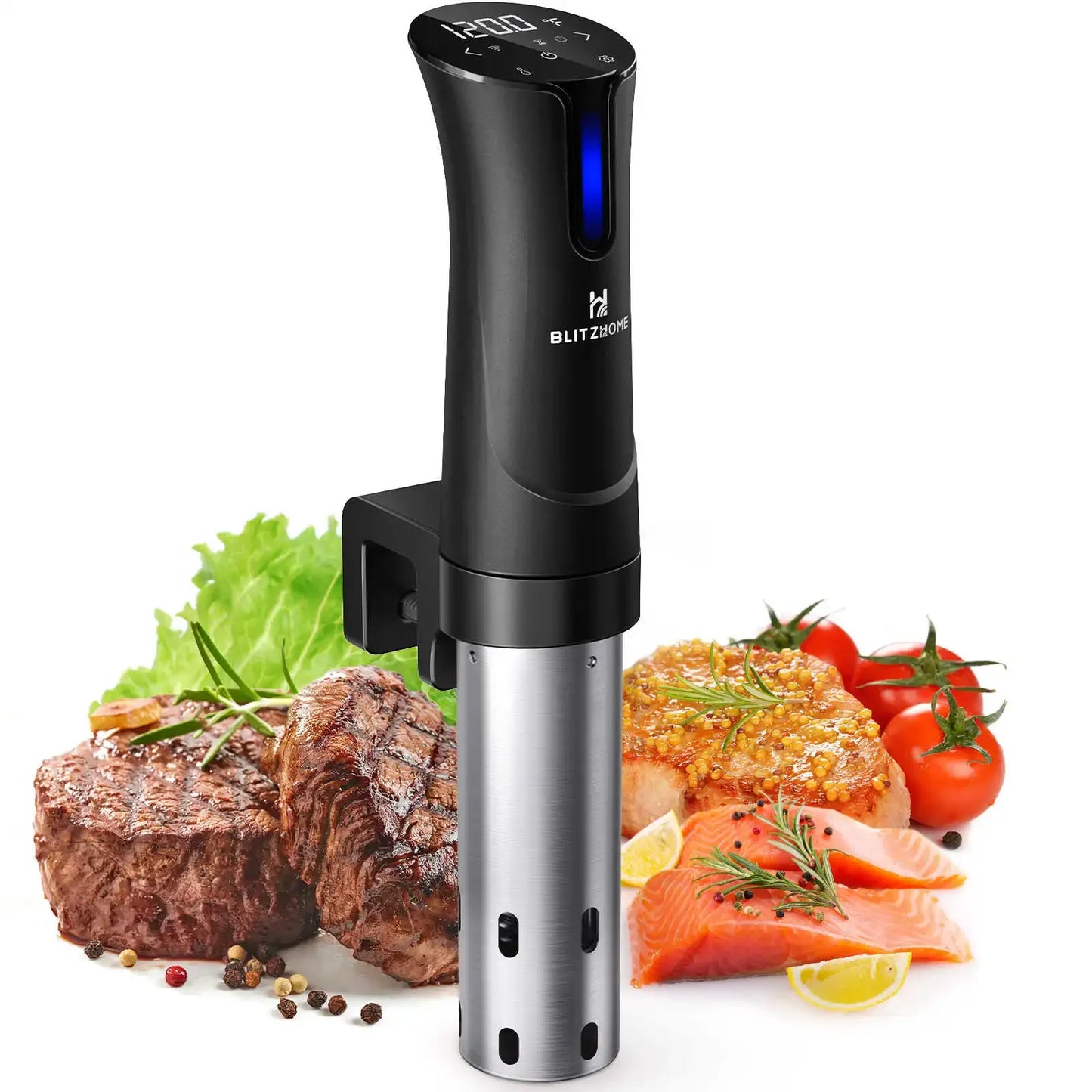 Blitzhome Home Appliance Sous Vide Cooker 1100W WiFi Smart Kitchen Sous Vide Machine Durable Immersion Circulator Precise Cooker - Jamboshop.com