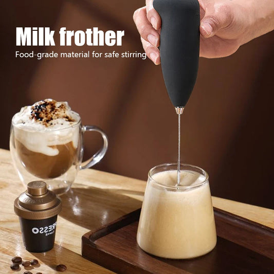 Mini Portable Milk Frother Electric Coffee Foamer Handheld Mixer Egg Beater Cappuccino Stirrer Blenders Home Kitchen Whisk Tool - Jamboshop.com