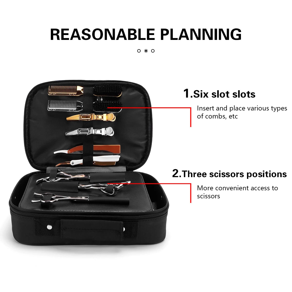 Barber Black Electric Clipper Bag Salon Hairdressing Tool Storage Bag Carrying Travel Shaver Organizer Beard Trimmer Box Holder