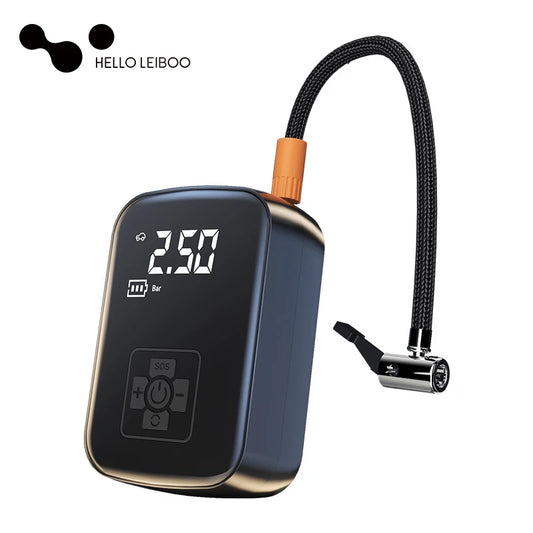 LEIBOO Wireless Car Air Compressor Air Pump Electric Tire Inflator Pump for Motorcycle Bicycle AUTO Tyre with Digital Display - Jamboshop.com