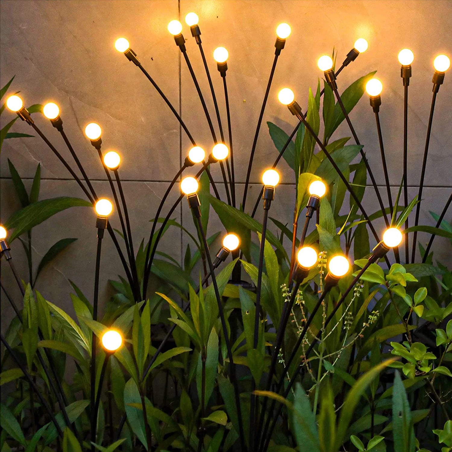 2PCS Solar Garden Light LED Lighting Firefly Lights 6 Heads Outdoor Christmas Chain Lamp Blossom Festoon Party Home Decoration - Jamboshop.com