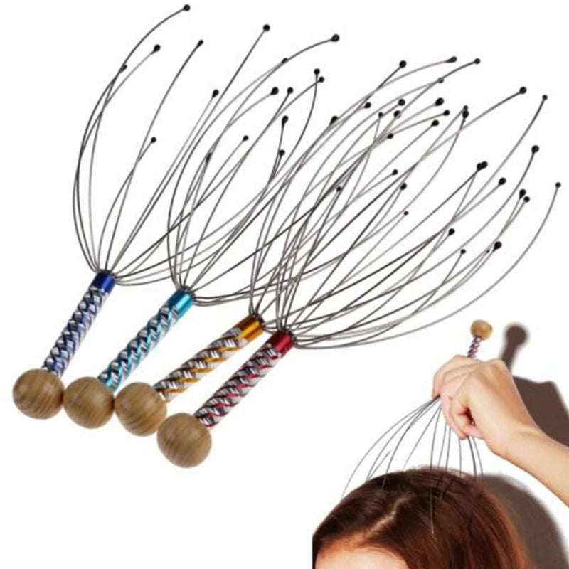 1pcs Head Massager Octopus Claw Massager Tool Head Scalp Neck Equipment Stress Release Relax Massage Tens Pain Relief Head Care