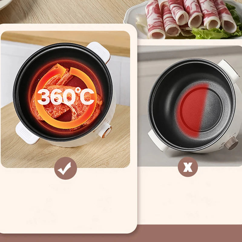 Electric Cooker 3 Files Adjustable Kitchen Appliance Double Layer Home for Hot Pot Cooking Soup Heater Multifunction Cooker EU - Jamboshop.com