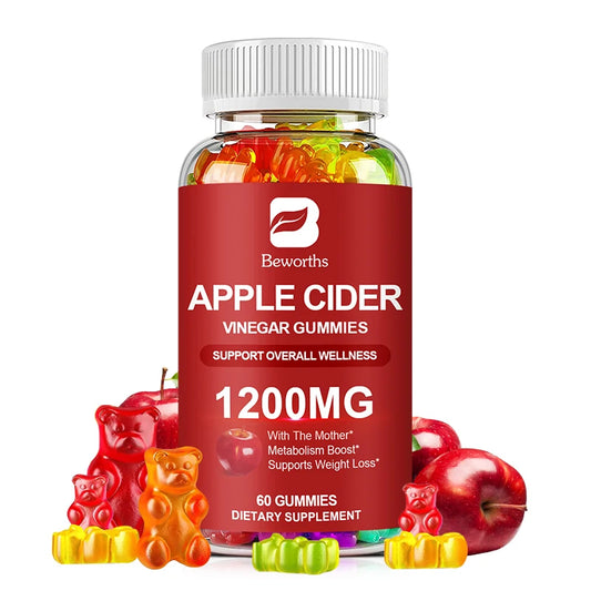 BEWORTHS Apple Cider Vinegar Gummies Detox and Weight Loss Slimming Products Weight Management Burning Fat Colon Cleaning