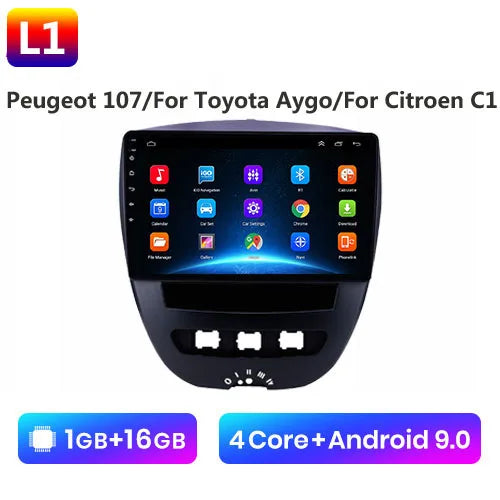 Android 10 2 Din Car Multimedia Player For Peugeot 107 Toyota Aygo Citroen C1 2005-2014 Head Unit Stereo GPS Navigation BT WIFI - Jamboshop.com