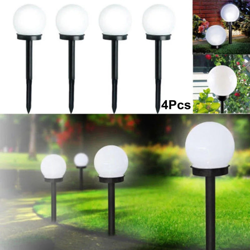 Outdoor LED Solar Round Ball Light Garden Yard Patio Ground Lawn Solar Lamp IP65 Waterproof Party Holiday Garden Home Decoration - Jamboshop.com