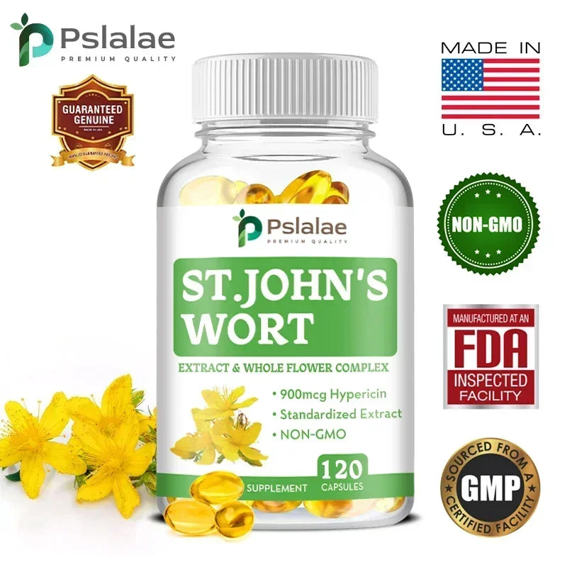 St. John's Wort Extracts and Whole Flower Complex - Stress Relief, for Emotional and Mental Health