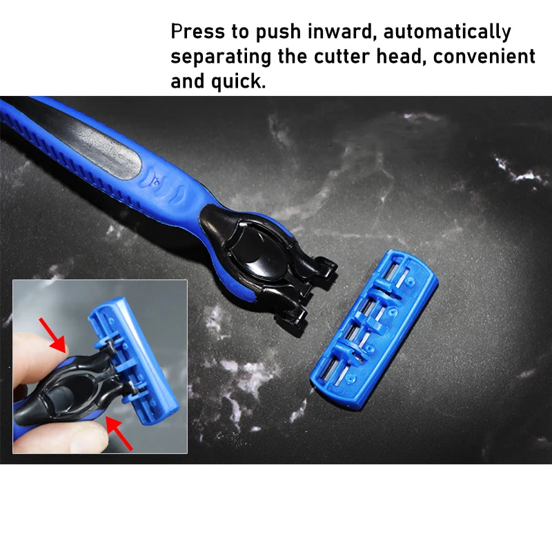 6-Layer Blades Safety Razor Fusion 6 Proglide Straight Shaver For Men Shaving Manual Machine With Blades Shave Beard Shavette