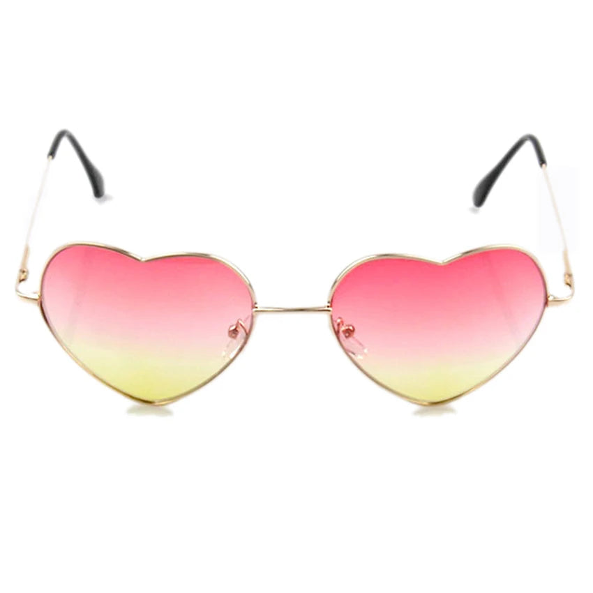 FOENIXSONG Women's Sunglasses Cute Heart Frame UV400 Vintage Mirror Glasses for Women Gafas очки Oculos Lentes - Jamboshop.com