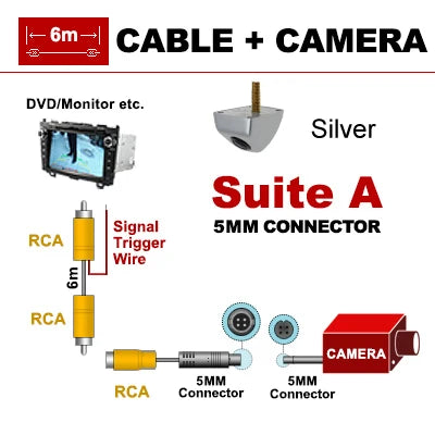 SINOSMART Hot Sale Universal HD Car Parking Reverse Backup Rear/Front Camera for Vehicle Yellow Bule Red Brown White Black - Jamboshop.com