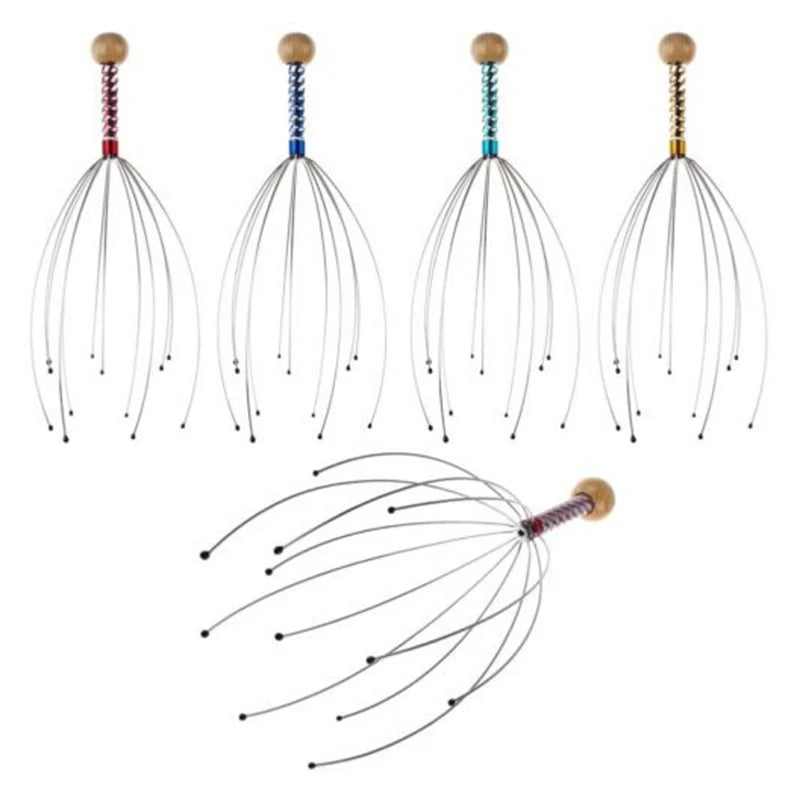 1pcs Head Massager Octopus Claw Massager Tool Head Scalp Neck Equipment Stress Release Relax Massage Tens Pain Relief Head Care