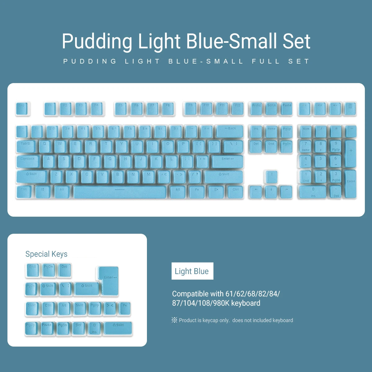 129 Keys Pudding Keycaps OEM Profile PBT Double Shot Keycap For Mx Switch Mechanical Keyboard ISO Layout RGB backlit Key Caps - Jamboshop.com