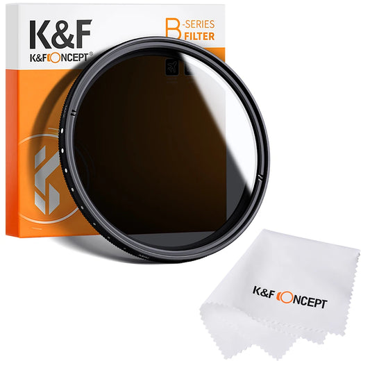 K&F Concept 67mm Variable ND2-ND400 ND Lens Filter (1-9 Stops) Adjustable Neutral Density Filter with Microfiber Cleaning Cloth - Jamboshop.com