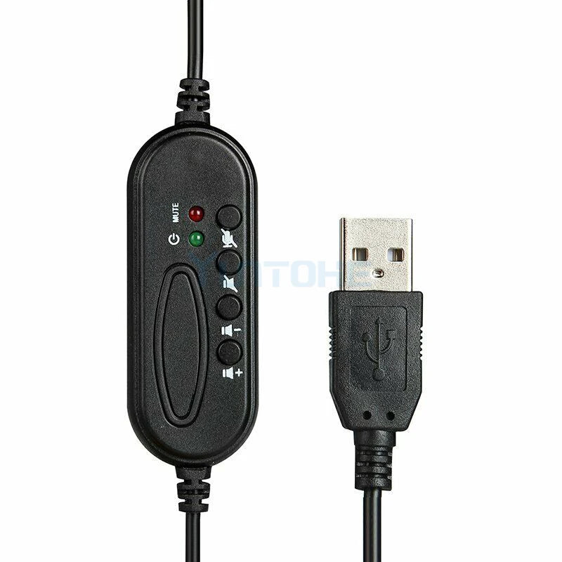 10pcs USB Noise Cancelling Microphone Headset Call Centre Office Headphones USB Binaural Headset Wired Traffic Schol Headset