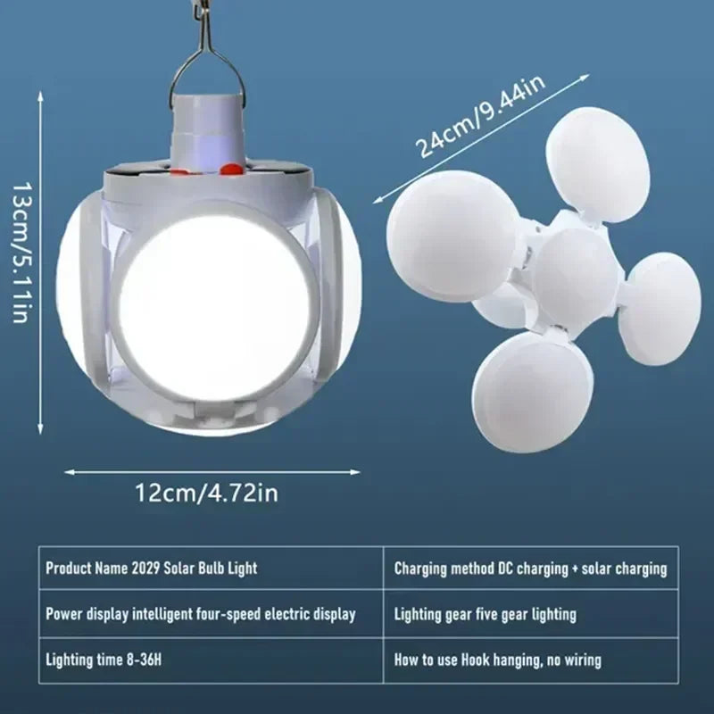 Home Solar Lights SOS Emergency Lighting Bulb Power Camping Outdoor Super Bright LED Light Portable USB Built-in Battery Lantern - Jamboshop.com