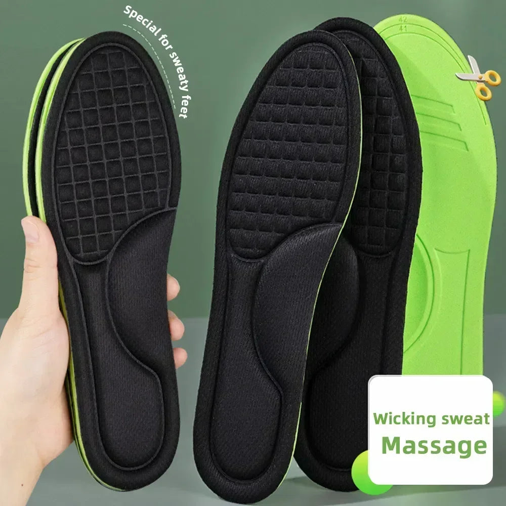 Unisex Memory Foam Orthopedic Insoles Deodorizing Insole For Shoes Sports Absorbs Sweat Soft Antibacterial Shoe Accessories