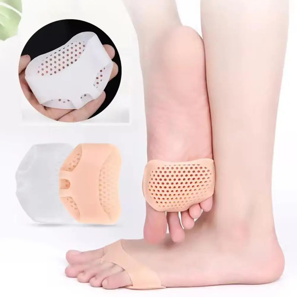 Silicone Metatarsal Pads Toe Separator Foot Pain Relief Orthotic Insoles With Forefoot Socks - 2pcs Foot Care Tool For Massage