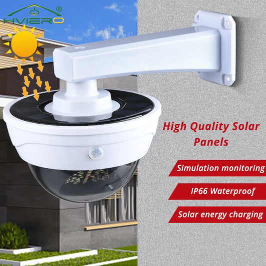 Anti-thief Lamp Solar Simulation Surveillance Camera Home IP66 Outdoor For Courtyard Human Body Induction Lighting Night Light - Jamboshop.com