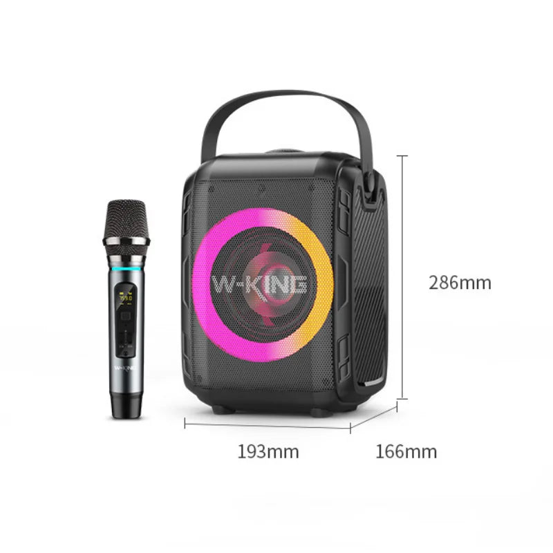 W-KING T9S Fashion Cool Portable Outdoor Music Equipment With Mic Wireless Bluetooth Speaker Party Karaoke Car Audio Sub Woofers