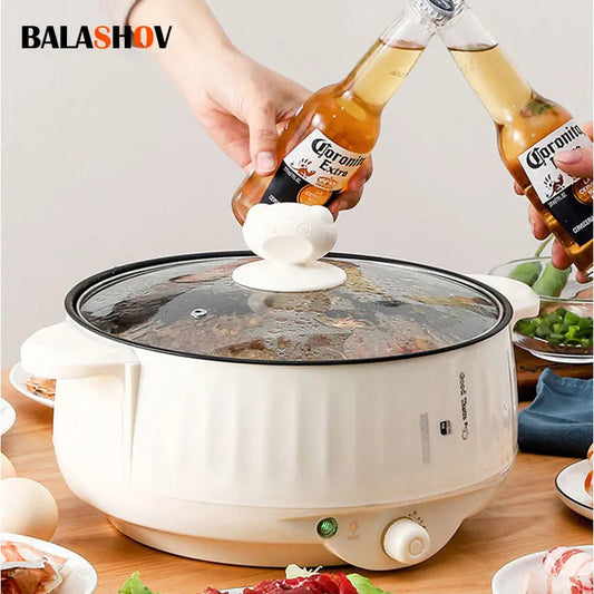Electric Cooker Dormitory Multi Cooker Household Multicooker for Hot Pot Cooking and Frying and Steak Office Easy Cooking 220V - Jamboshop.com