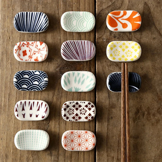 1PC Chopsticks Ceramic Holder Chop Sticks Holder Japanese Style Cute Square Pillow Chopstick Rest Tableware