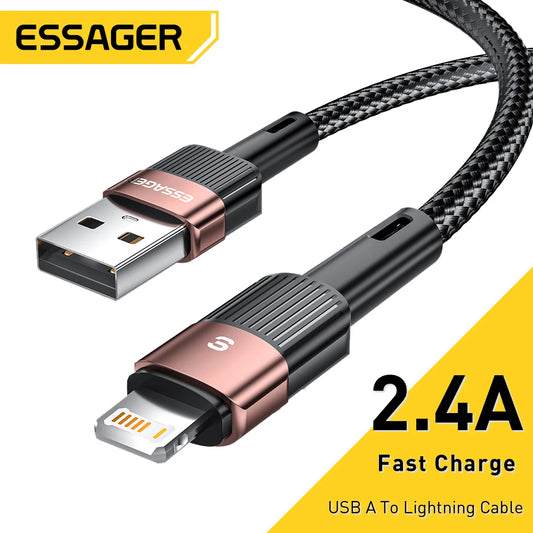 Essager USB Cable For Iphone14 13 12 11 Pro Max Xs Xr X SE 8 7 6 Plus Fast Charging Mobile Phone Data Line For Ipad Charger Wire - Jamboshop.com