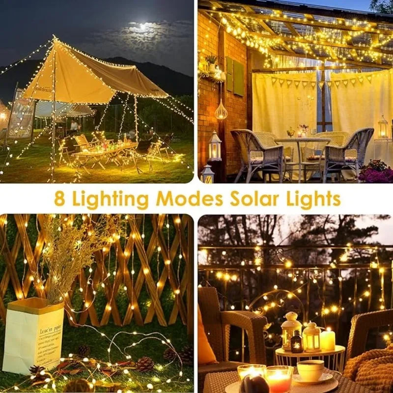 7M/12M/22M/32M LED Solar String Lights Fairy Garland Outdoor Waterproof Garden Christmas Wedding Party Home Decorative Lights - Jamboshop.com