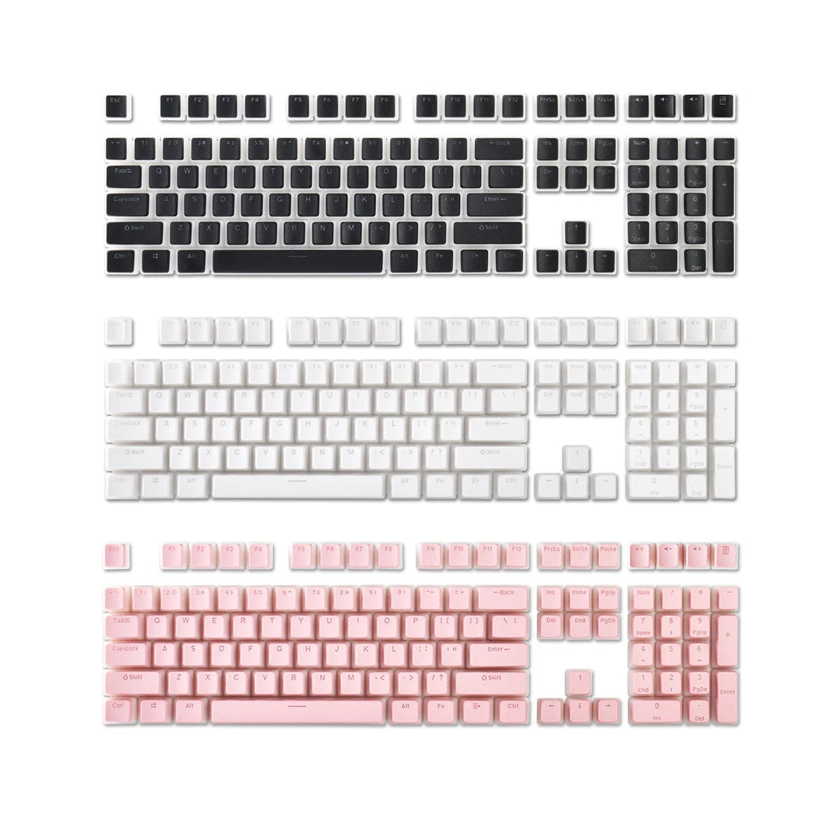 129 Keys Pudding Keycaps OEM Profile PBT Double Shot Keycap For Mx Switch Mechanical Keyboard ISO Layout RGB backlit Key Caps - Jamboshop.com