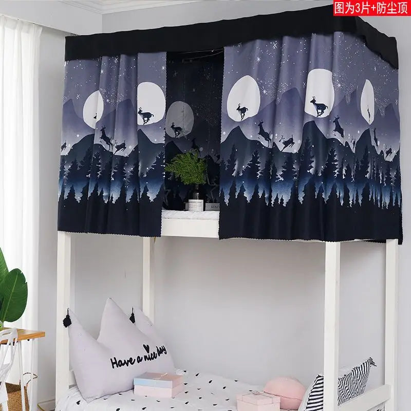 Dormitory Canopy Bed Curtains Bunk Single Curtain Student Bed Dustproof Privacy Protection Mosquito Net Bedroom Home Decor - Jamboshop.com