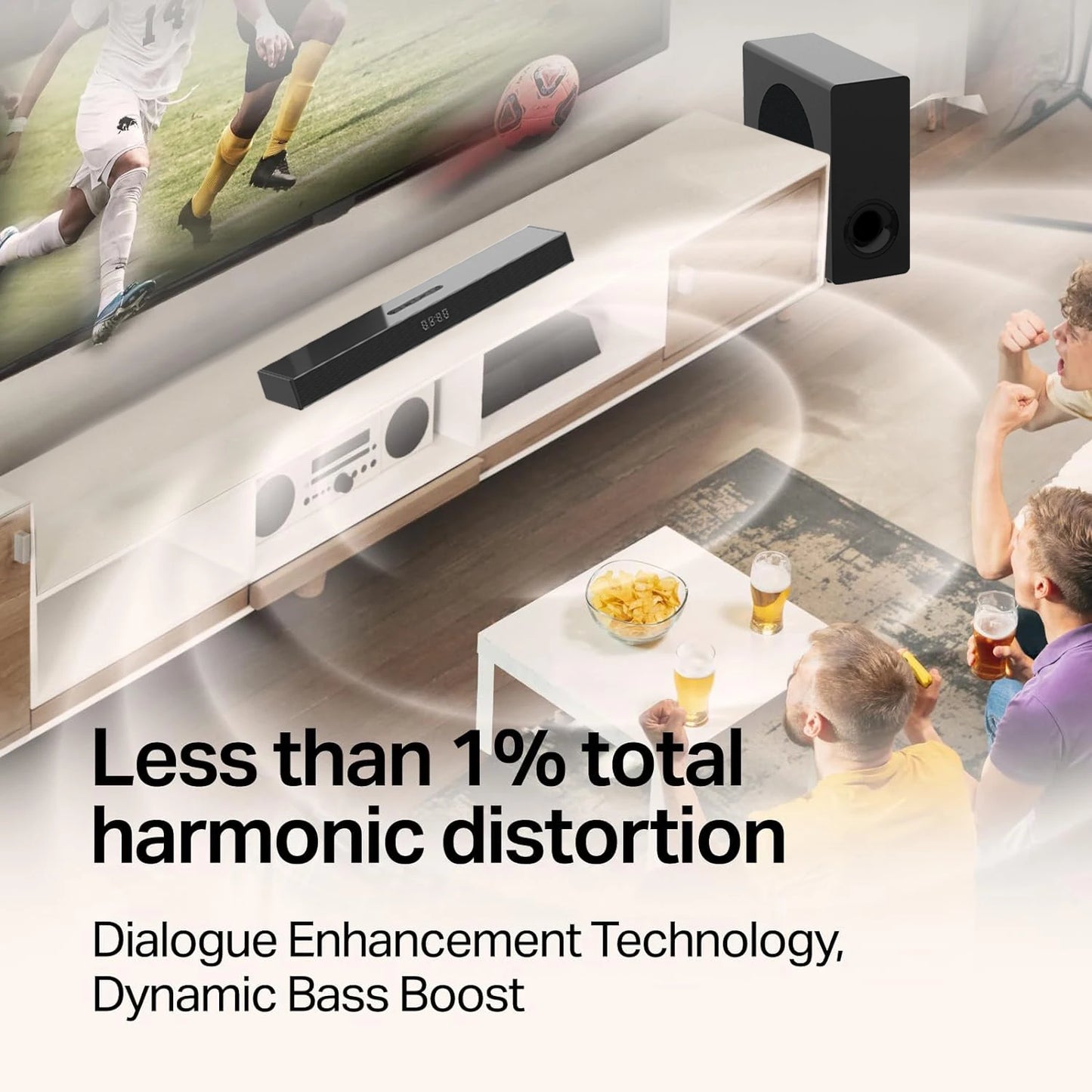 Factory direct selling Sound Bar with sub woofer Bluetooth SoundBar surround Speaker Home Theatre system For Tv Theater