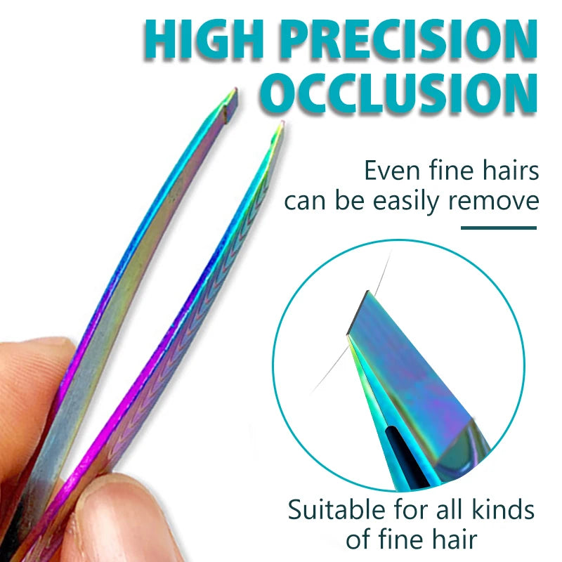 1Pcs Eyebrows Tweezers Trimmer Professional Beard Eyelash Brow Hair Removal Plucker  For Face Makeup Tool Man Or Women' Bag